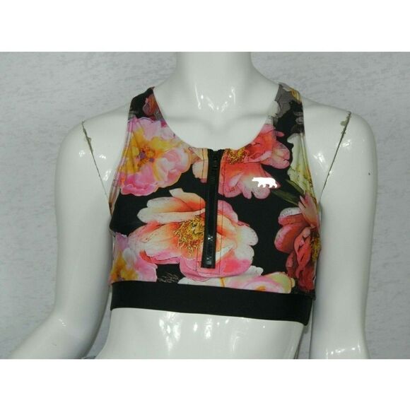 Running Bare Zip Crop Maggie Sports Bra Size 6/8 - Picture 3 of 8